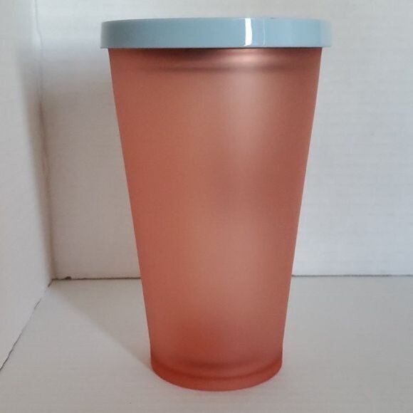16 Oz Starbucks Coffee 2019 Summer Grande Red FROSTED Cold Cup Travel Tumbler - Picture 4 of 14